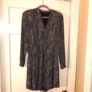 Black & white long sleeve dress tie waist EUC sz6